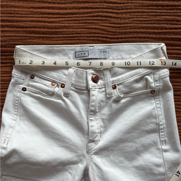 NWOT AYR The Bomb Pop Jeans in White Size 25L - Picture 7 of 9